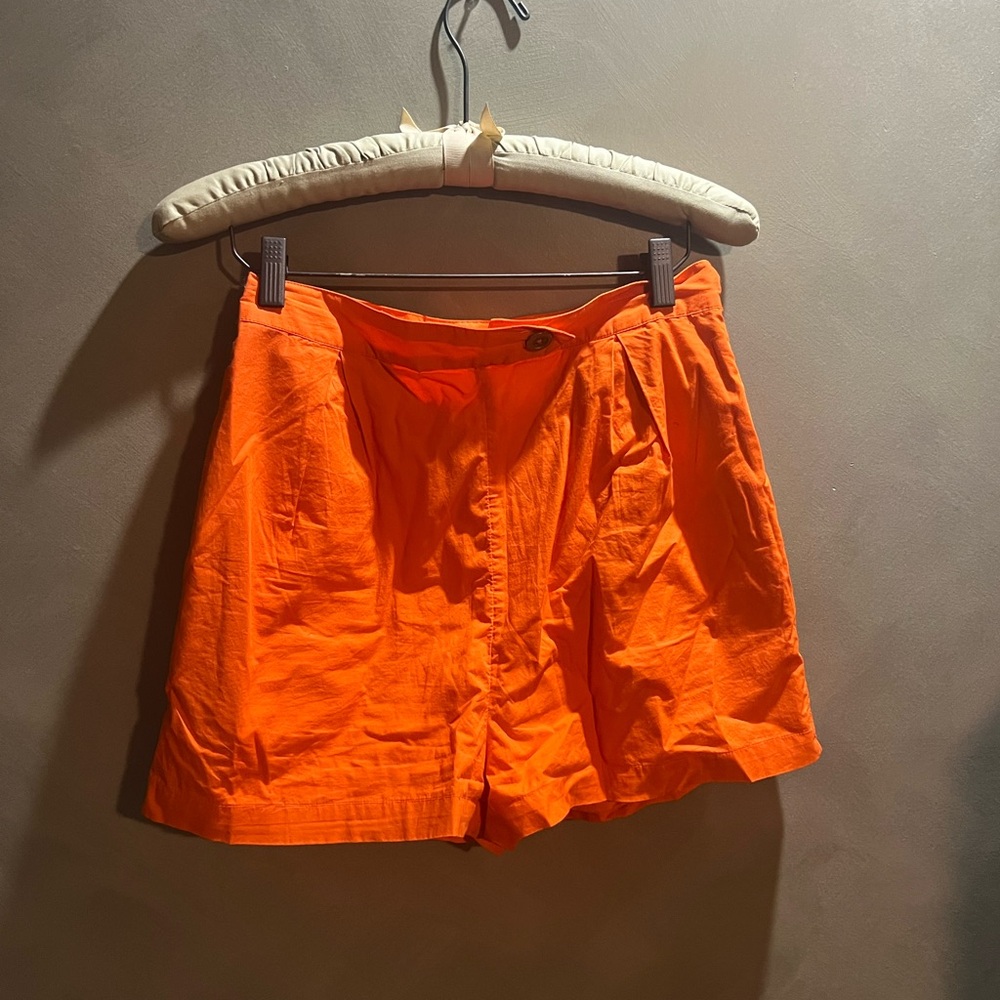 Maeve orange high waisted shorts